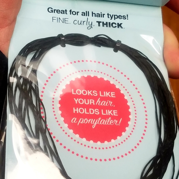 NWT 3×Scünci ColorMatch PONYTAILER 100% Spandex Hair Elastic: DARK BROWN/BLACK! - Picture 4 of 14